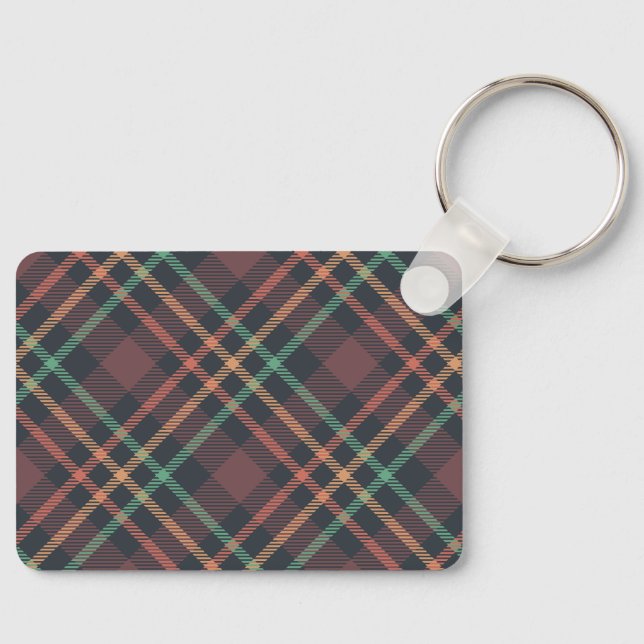 Classic Plaid Pattern Keychain (Front)