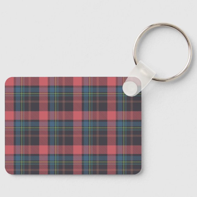 Classic Plaid Pattern Keychain (Front)