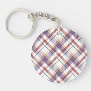 Classic Plaid Pattern Keychain
