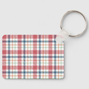 Classic Plaid Pattern Keychain