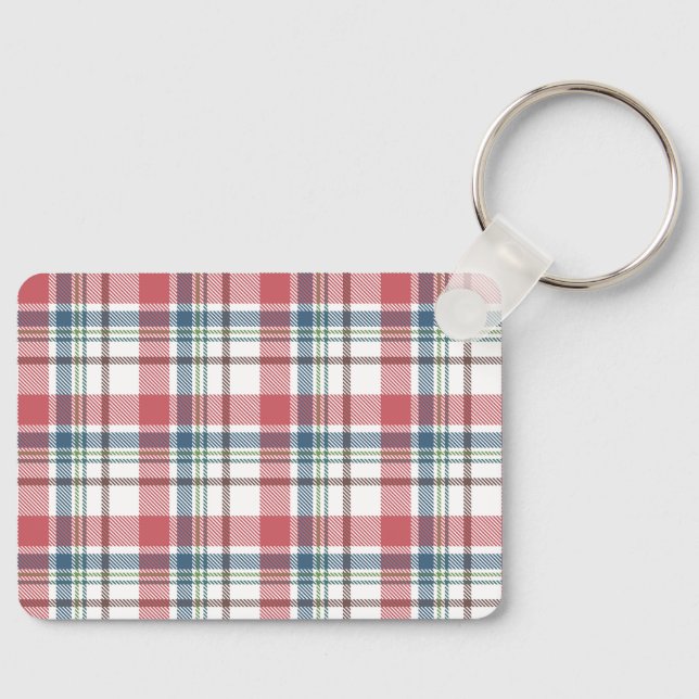 Classic Plaid Pattern Keychain (Front)