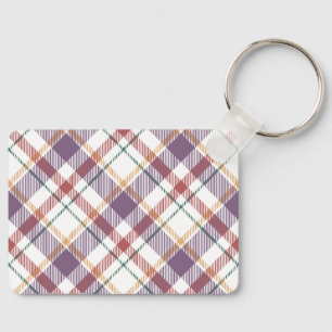 Classic Plaid Pattern Keychain