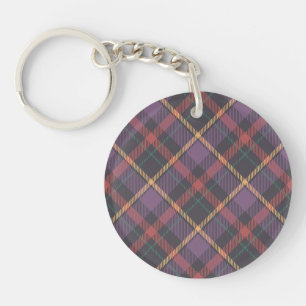 Classic Plaid Pattern Keychain