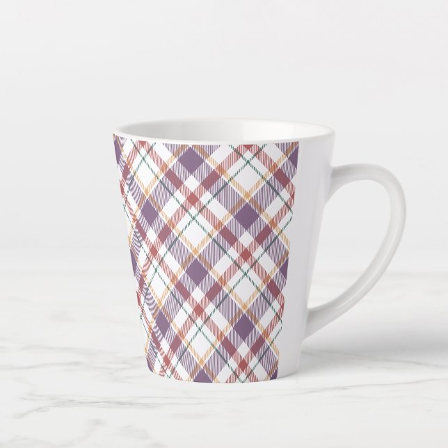 Classic Plaid Pattern Latte Mug (Right)