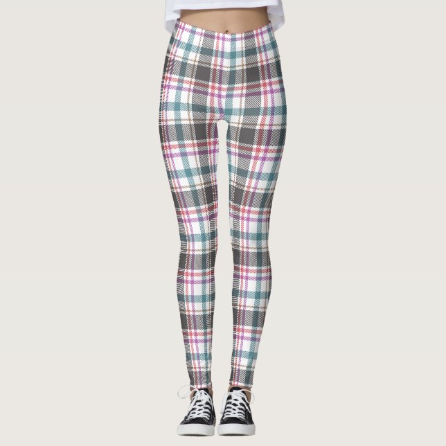 Classic Plaid Pattern Leggings (Front)