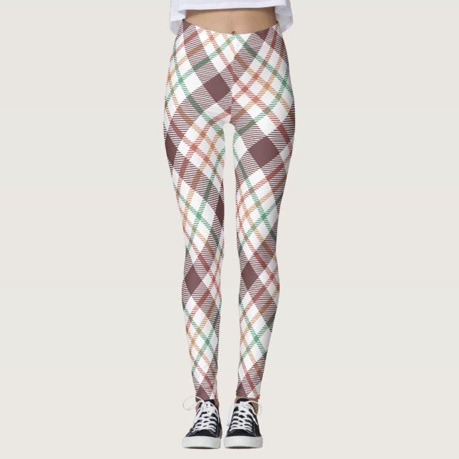 Classic Plaid Pattern Leggings (Front)