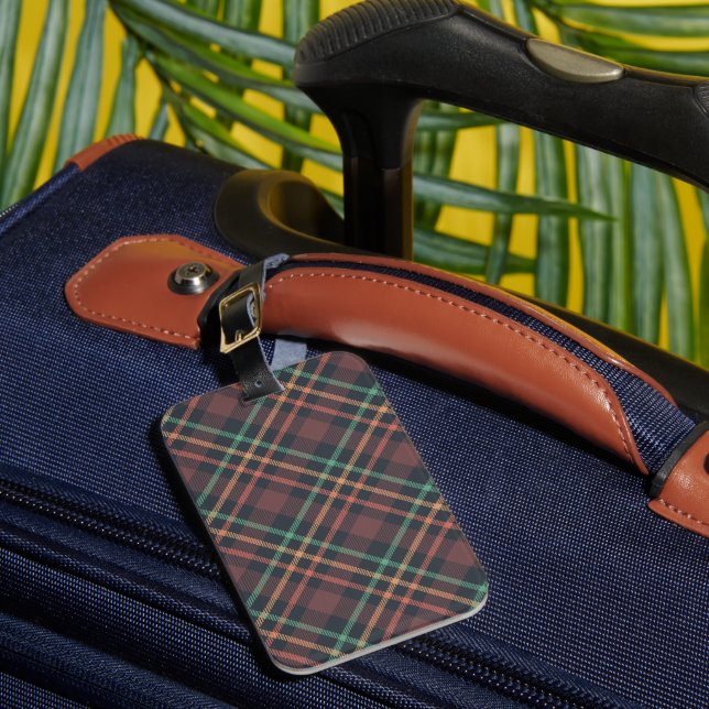 Classic Plaid Pattern Luggage Tag (Front Insitu 1)