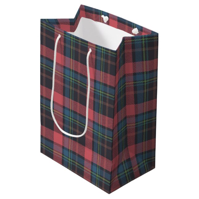 Classic Plaid Pattern Medium Gift Bag (Front Angled)