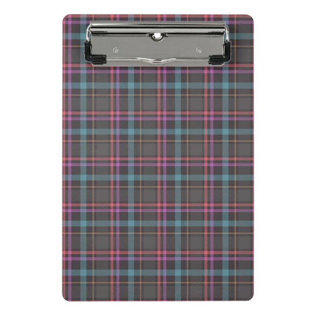 Classic Plaid Pattern Mini Clipboard (Front)
