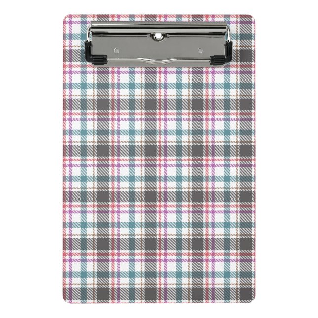 Classic Plaid Pattern Mini Clipboard (Front)