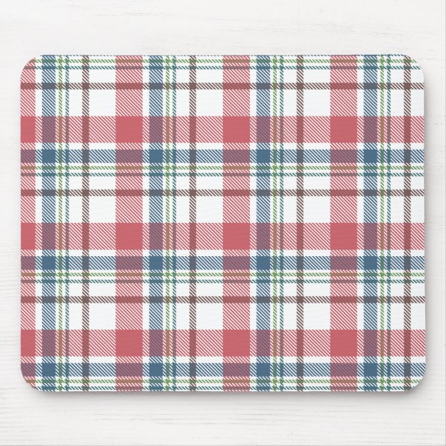Classic Plaid Pattern Mouse Pad (Front)