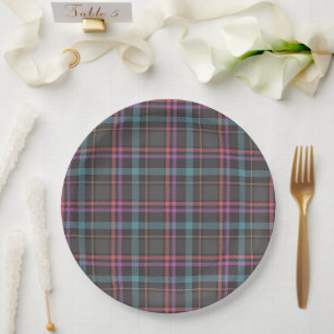 Classic Plaid Pattern Paper Plate