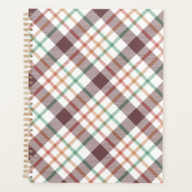 Classic Plaid Pattern Planner (Front)