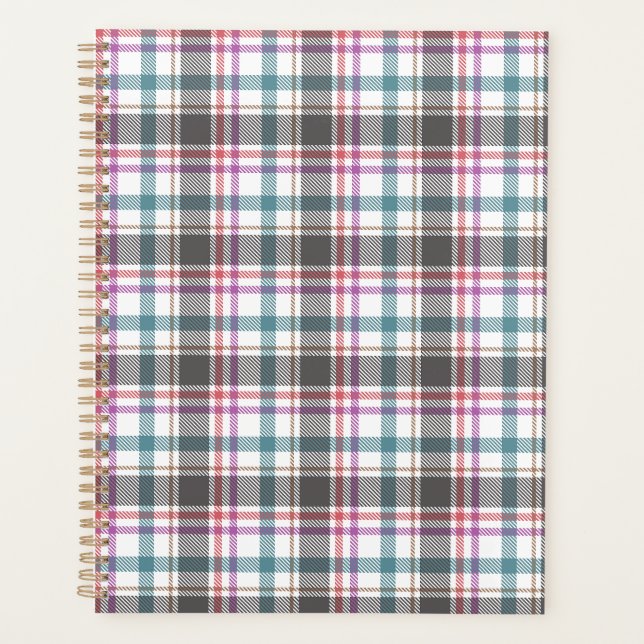 Classic Plaid Pattern Planner (Front)