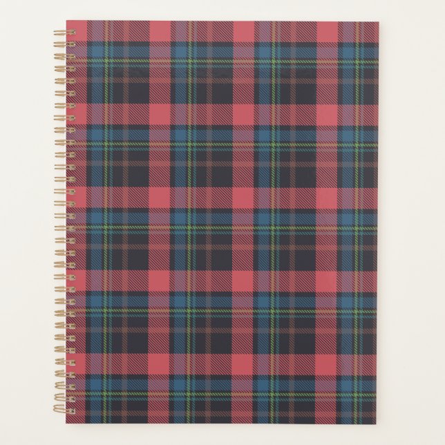 Classic Plaid Pattern Planner (Front)
