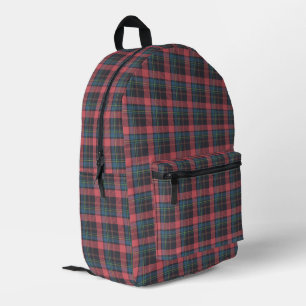 Classic Plaid Pattern Printed Backpack