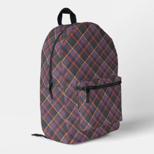 Classic Plaid Pattern Printed Backpack
