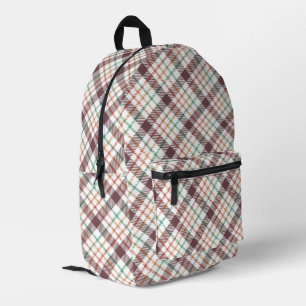 Classic Plaid Pattern Printed Backpack