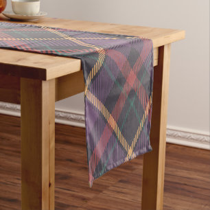 Classic Plaid Pattern Short Table Runner