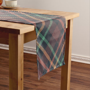 Classic Plaid Pattern Short Table Runner