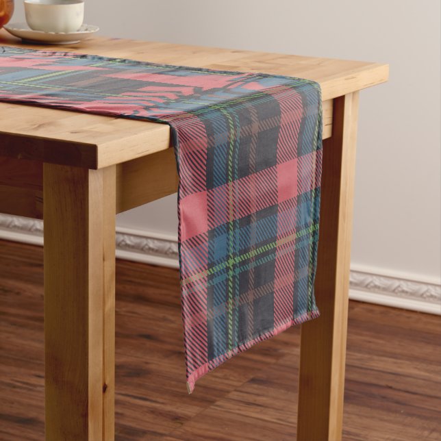 Classic Plaid Pattern Short Table Runner (In Situ)