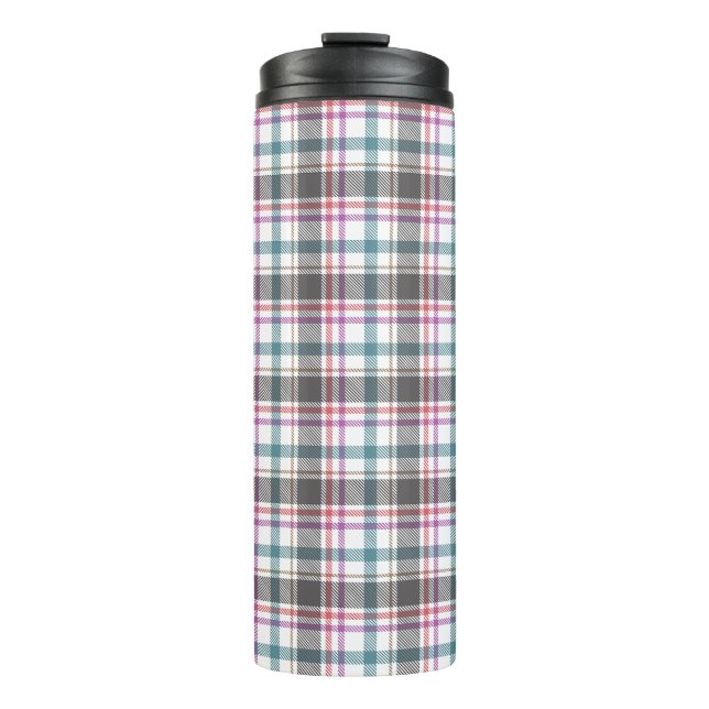 Classic Plaid Pattern Thermal Tumbler (Front)