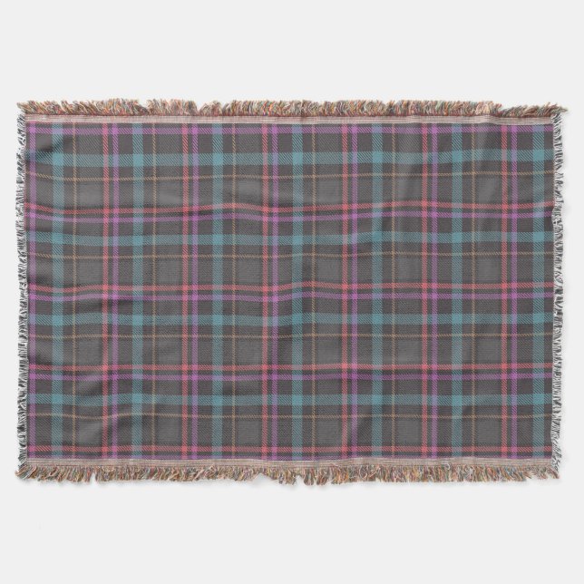 Classic Plaid Pattern Throw Blanket (Front)