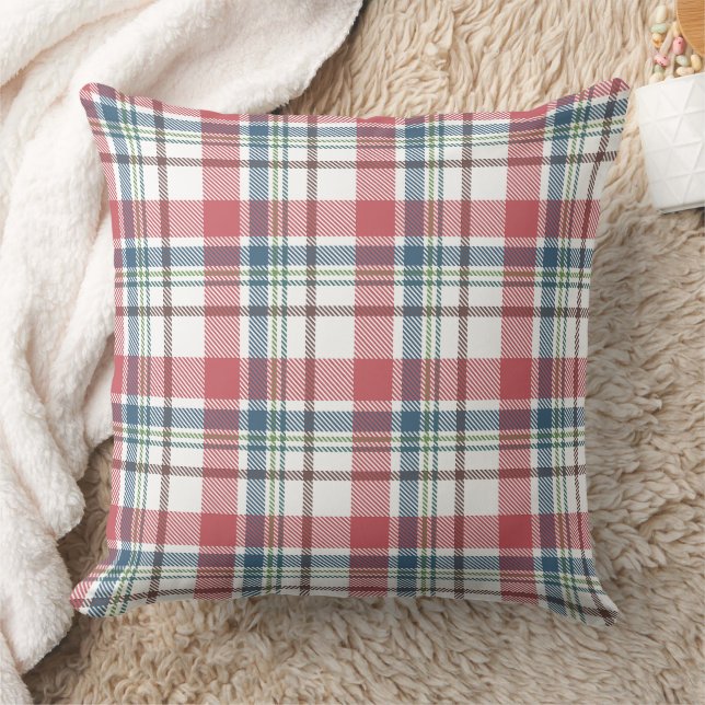 Classic Plaid Pattern Throw Pillow (Blanket)