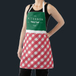 Classic Plaid Personalized Matching Family Apron<br><div class="desc">Available in more colours. Matching adult and junior designs available. Makes a great gift! Find stylish stationery and gifts at our shop: www.berryberrysweet.com.</div>