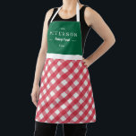 Classic Plaid Personalized Matching Family Apron<br><div class="desc">Available in more colours. Matching adult and junior designs available. Makes a great gift! Find stylish stationery and gifts at our shop: www.berryberrysweet.com.</div>