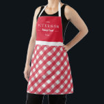 Classic Plaid Personalized Matching Family Apron<br><div class="desc">Available in more colours. Matching adult and junior designs available. Makes a great gift! Find stylish stationery and gifts at our shop: www.berryberrysweet.com.</div>