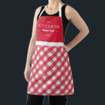 Classic Plaid Personalized Matching Family Apron<br><div class="desc">Available in more colours. Matching adult and junior designs available. Makes a great gift! Find stylish stationery and gifts at our shop: www.berryberrysweet.com.</div>