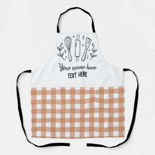 Classic Plaid Personalized Matching Family Aprons