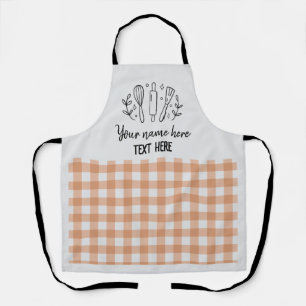 Classic Plaid Personalized Matching Family Aprons