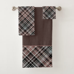 Classic Plaid Tartan Napkins Bath Towel Set