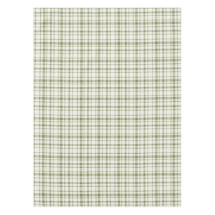 Classic Plaid Tartan Pattern-Olive Green & Cream Tablecloth