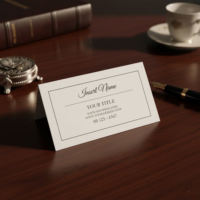 Classic Plain Professional Black nd White Framed Business Card (Creator Uploaded)