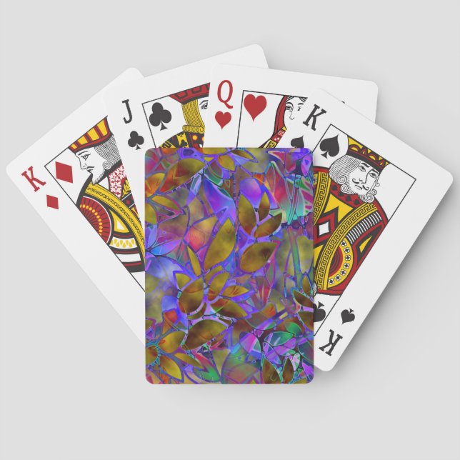Classic Playing Cards Abstract Stained Glass (Back)
