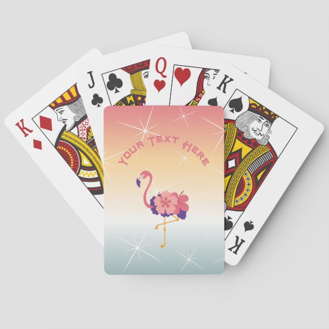 Classic Playing Cards Flamingo Sunset Party Game (Back)