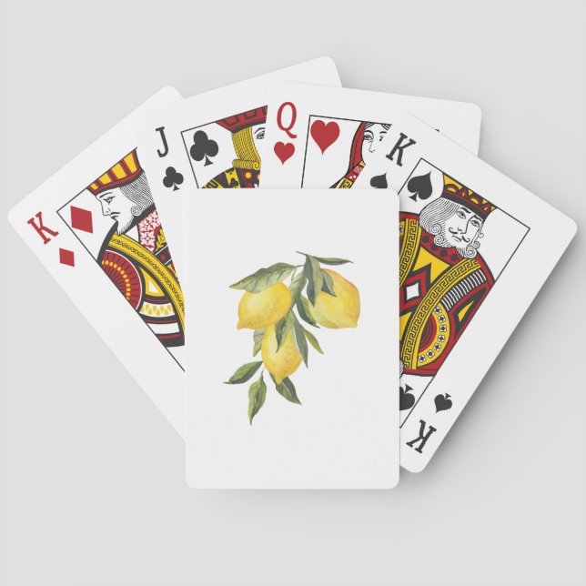 Classic Playing Cards - Lemon Background (Back)
