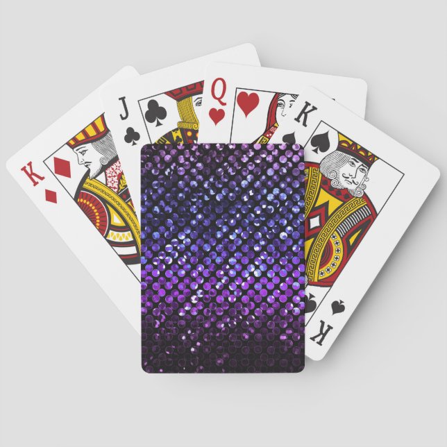 Classic Playing Cards Purple Crystal Bling Strass (Back)