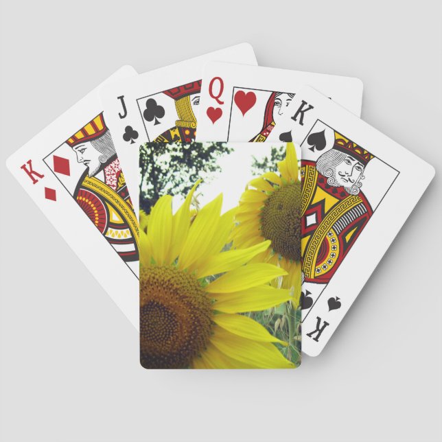 Classic Playing Cards Sunflowers photo (Back)