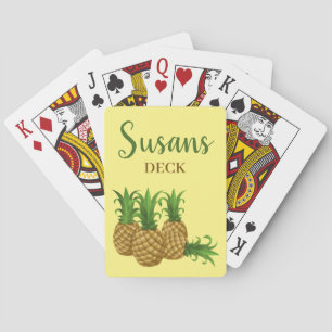Classic Playing Cards Tropical Pineapple Design