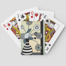 Classic Playing Cards with Art "Striped Vase"