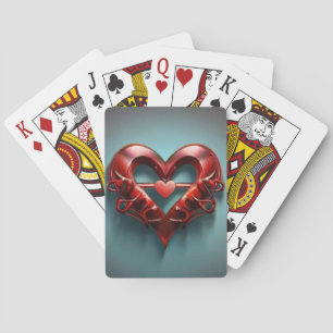 Classic Playing Cards with Heart Symbol