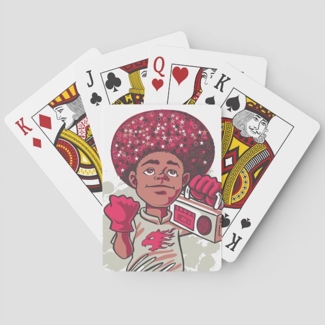 Classic Playing Cards – YOUTH Power Afro & Boombox (Back)