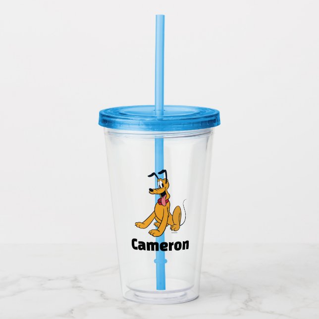 Classic Pluto Red Collar Acrylic Tumbler (Front)