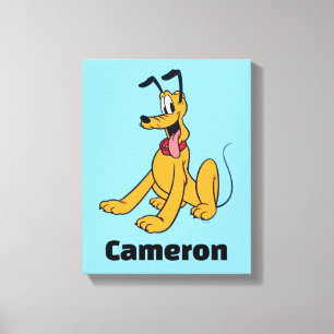 Classic Pluto Red Collar Canvas Print