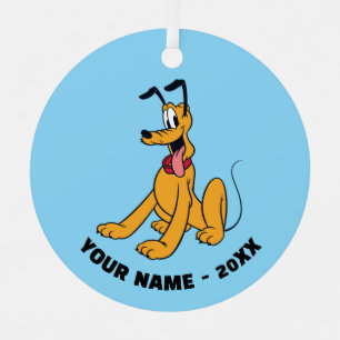 Classic Pluto Red Collar Metal Ornament