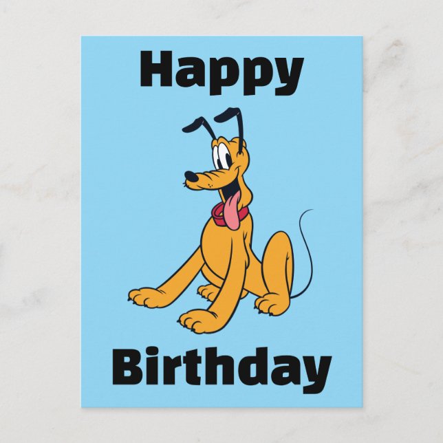 Classic Pluto Red Collar Postcard (Front)